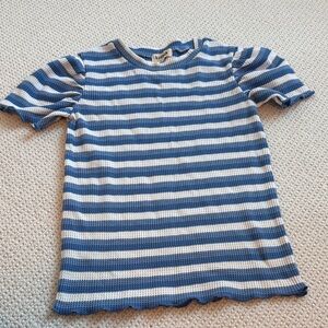 kidpik Navy and White Striped Tee